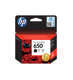 HP 650 SİYAH ORJİNAL MÜREKKEP KARTUŞ FATURALI
