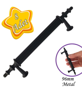 8 Adet Erciyes kulp Siyah 96 mm Kulp Mobilya Mutfak Dolabı Çekmece Dolap Kapak Kulpu Kulbu Metal Kulpları