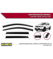 Nissan Qashqai Kromlu Cam Rüzgarlığı Niken 2014-2021 (Beyaz)