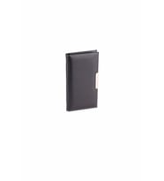 Kartvizit Albümü 3 Sıralı 144 Kartlık Business Card Album Vegan 12x21 cm (Siyah)