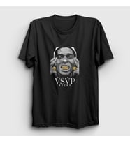 Presmono Unisex Siyah Gold ASAP Rocky T-Shirt 153018tt