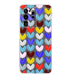 PrintiFy Samsung Galaxy S20 Ultra ile Uyumlu 1mm Slim Fit Water Color 1 Baskılı Şeffaf  Kılıf