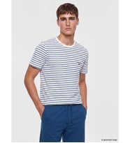 LC WAIKIKI Beyaz Standart Kalıp Çizgili Erkek Pijama Takımı