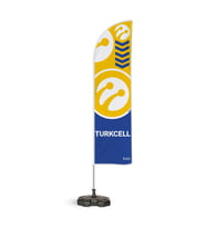 Turkcell Temalı Yelken Bayrak Takımı Sarı 1 adet
