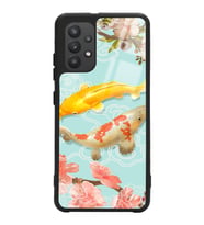 Samsung A32 Uyumlu Koi Balığı Tasarımlı Glossy Telefon Kılıfı