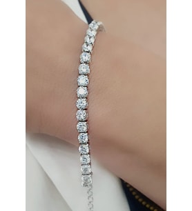 Sky Diamond Taşlı 925ayar Gümüş Suyolu Bileklik