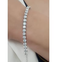 Sky Diamond Taşlı 925ayar Gümüş Suyolu Bileklik