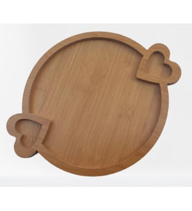 Sunum Tabak 12232 Tepsi Model Ahşap MDF Lam 1 Göz 4 Adet El Yapım (Natural)