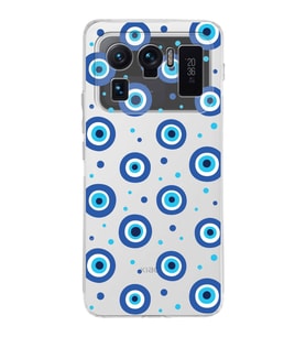 PrintiFy Xiaomi Mi 11 Ultra ile Uyumlu 1mm Slim Fit Nazar Boncuğu 1 Baskılı Şeffaf  Kılıf