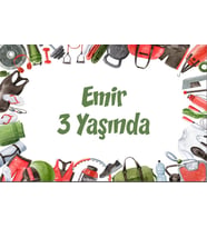Gym Temalı Doğum Günü Afişi 35X50 cm