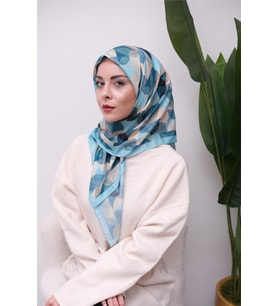 Renkli Karma Desen Dijital Soft Eşarp