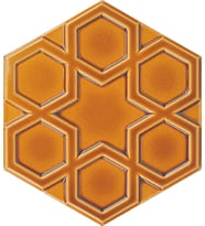 Armada Çini 15x17 Cm Rölyefli Yıldız Karamel Altıgen Seramik