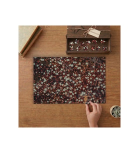 Beyaz Çiçekler Tasarımı 240 parça Ahşap Puzzle Ahşap Kutuda MP06774