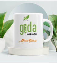 Gıda Mühendisine Hediye Kupa Bardak Beyaz 002