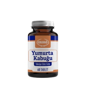 Ersağ Yumurta Kabuğu Tableti Takviye Edici Gıda (60 Tablet) (Renksiz)