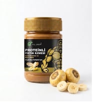ALL GREEN: Proteinli Fıstık Ezmesi (Muz) Fıstık Proteini, Maca Kökü Tozu ile 325 gr