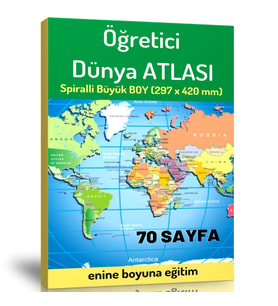 Öğretici Büyük Boy Dünya ATLASI (70 Seçilmiş Harita)