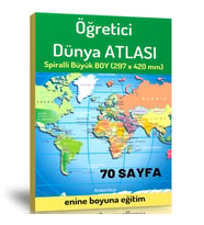 Öğretici Büyük Boy Dünya ATLASI (70 Seçilmiş Harita)
