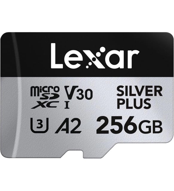 Lexar 256GB Silver Plus 205mb 4K V30 UHSI Micro SD Hafıza Kartı