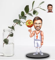 Kişiye Özel Basketbolcu Tasarımlı Karikatür Ahşap Biblo Model-3