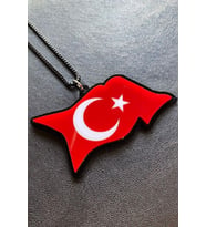 Türk Bayrağı Pleksi Dikiz Ayna Süsü