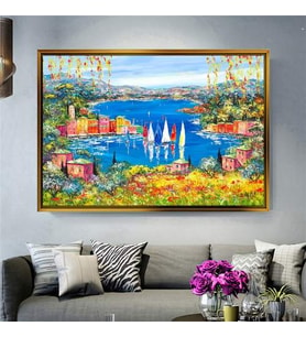 Altın Çerçeveli dekoratif tablo a249 (Gold)