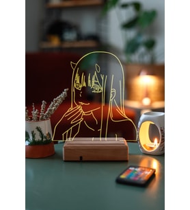 Zero Two Anime Darling In The Franxx 16 Renk Anime Gece Lambası