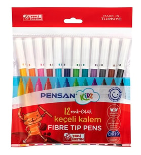 Pensan Keçeli Kalem 12Li Keçeli Boya Kalemi