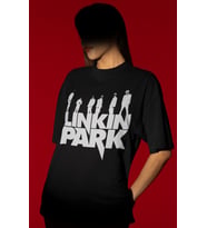 Tasarım Linkin Park Rock Metal Müzik Grubu Baskılı Unisex Oversize Tişört