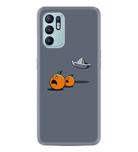 Oppo Reno 6 Kılıf Resimli Desenli Baskılı Silikon Orange Escape 1374
