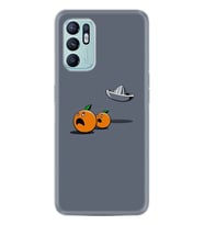 Oppo Reno 6 Kılıf Resimli Desenli Baskılı Silikon Orange Escape 1374