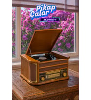 Nostaljik JOT402AM DÖNENCE Pikap Ahşap 2X5W Stereo Spk MP3 Çalar USB-Radyo-CD-Kaset BT Müzik Çalarlı