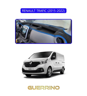 RENAULT TRAFIC (2015-2022)TORPİDO KORUMA HALISI MAVİ KENAR