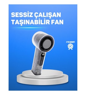 Mey İthalat® Ultra Sessiz USB Şarjlı Fan Taşınabilir ve Hafif Tasarım