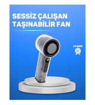 Mey İthalat® Ultra Sessiz USB Şarjlı Fan Taşınabilir ve Hafif Tasarım