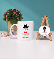 Baba Kupa Bardak ve Ahşap Anahtarlık Hediye Seti