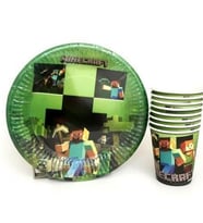 Minecraft Tabak Bardak Set 8 Kişilik-