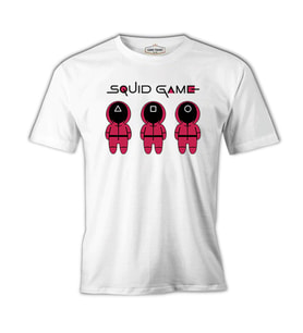 Squid Game - Maske Beyaz Erkek Tshirt