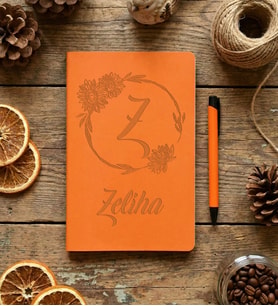 Kişiye Özel Ayçiçekli Z Harfli Defter Doğum Günü Hediyesi