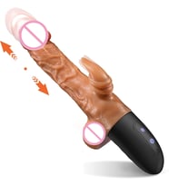 Carmine G-Bölgesi ve Klitoral Titreşimli Git Gel Yapabilen Realistik Dildo Vibratör