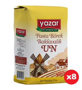 Yazar Pastalık Böreklik Baklavalık Çok Amaçlı Un 2 Kg x 8 Paket