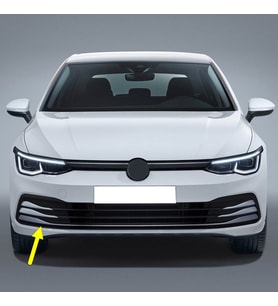 VW Golf 8 2020-2023 Ön Tampon Sağ Izgarası Sensör Delikli 5H0853666J