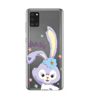 Samsung Galaxy A21S Uyumlu Sevimli Tavşan Tasarımlı Şeffaf Telefon Kılıfı