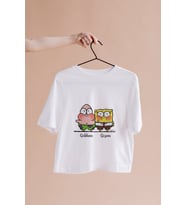 Sünger Bob & Petrick Tasarımlı Tişört Kişiye Özel ( Unisex - Büyük - Çocuk )