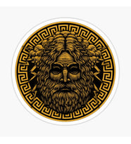 Zeus Gold Sticker Yapıştırma Etiket 19CM
