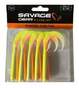 Savage Gear LB Sandeel Curltail 7cm Lemon Back 6 Adet