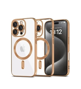 Newface Apple iPhone 16 Pro Max Kılıf Kross Magneticsafe Kapak - Çöl Titanyum