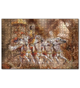 Cakapuzzle Lord Krishna Savaş Sahnesi  Puzzle Yapboz MDF (Ahşap) (120 Parça)
