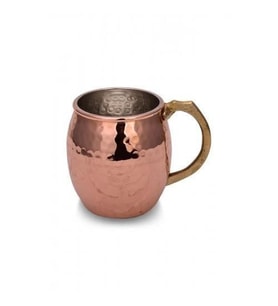 Turna Bakır Riva Bardak El Dövme 550 Ml Kırmızı Turna0466-1