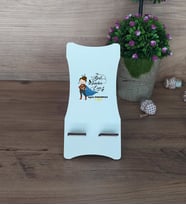 Kadın İngilizce Öğretmeni Ahşap Telefon Standı Öğretmenler Günü Hediyesi